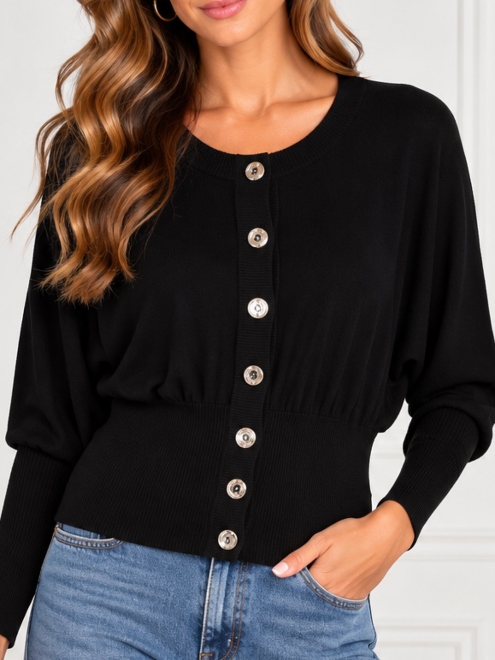Anne Klein Black‎ Sweater nwt